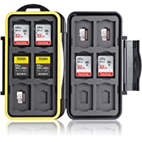 Ares Foto® Caja de protección • Almacenamiento de Tarjeta de Memoria para 12 SD y 12 Micro SD Tarjetas • Funda Guardar…
